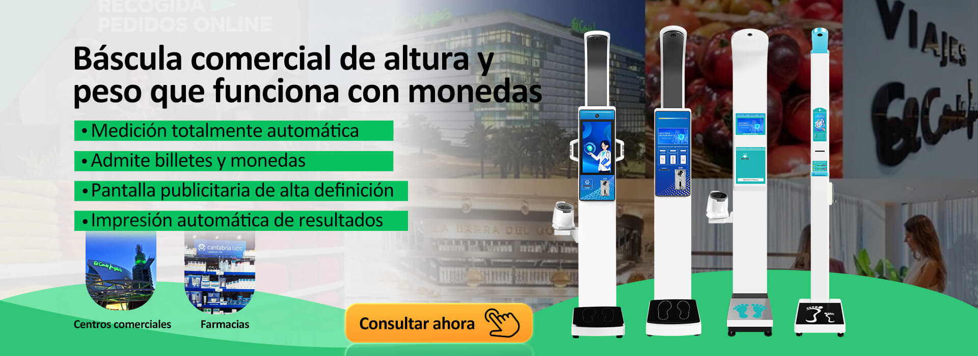 Báscula médica de altura y pesoe