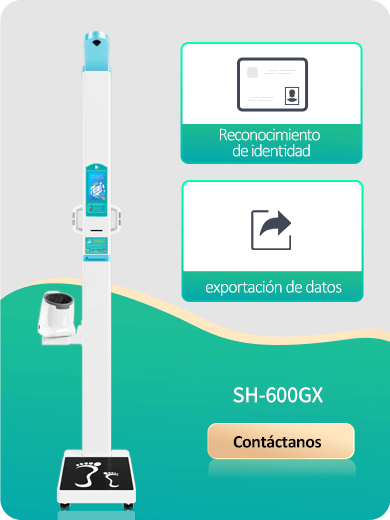 Báscula de altura y peso con monedero