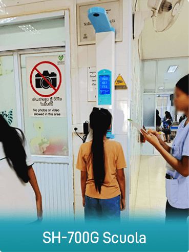 Bilancia multifunzione a gettoni per altezza e peso